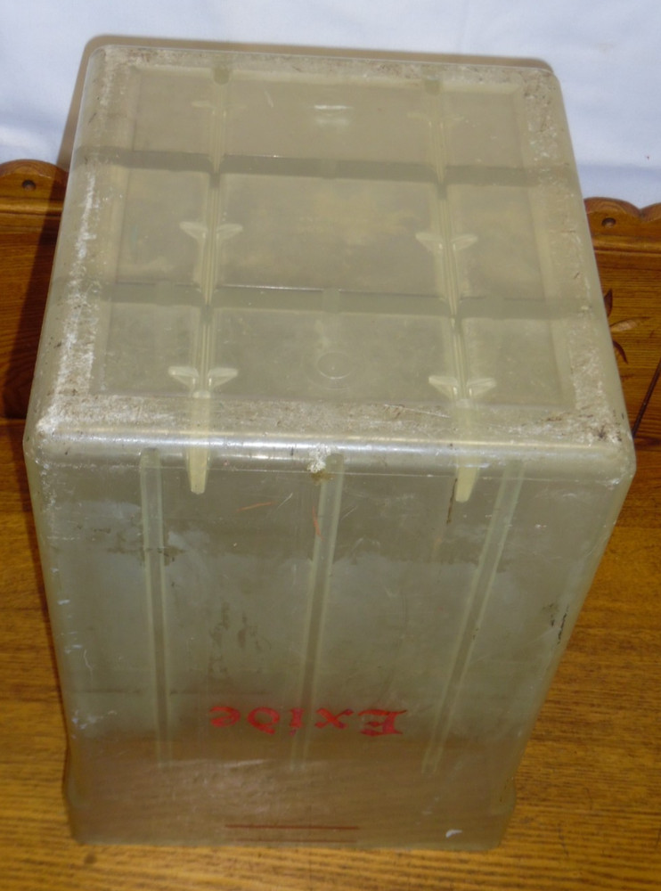 Vintage Plastic Exide Battery Container