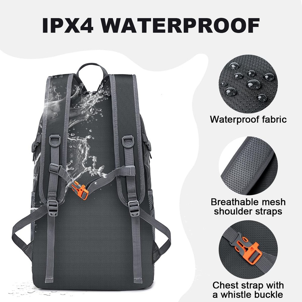 45L Ultra Lightweight Packable Hiking Backpack Waterproof Foldable Daypack