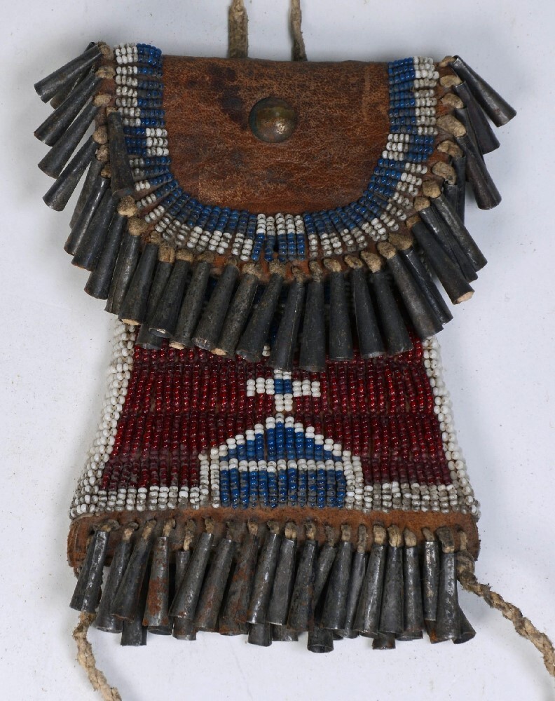 Kiowa Style Beaded Strike-a-Light Bag - Modern