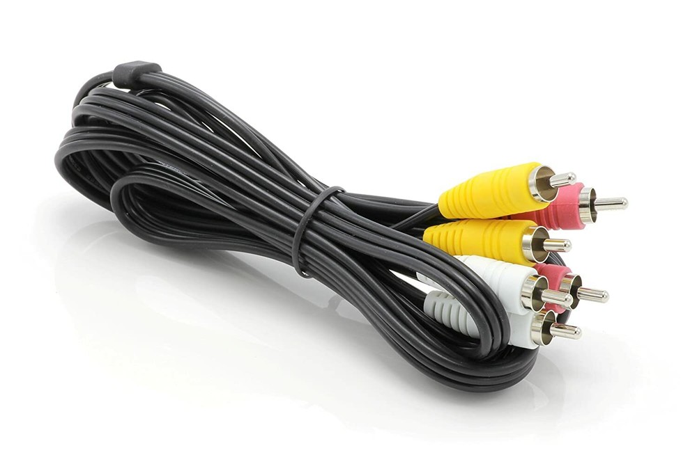 4 Way Switch Composite Video Switcher -Black- with RCA AV Cable