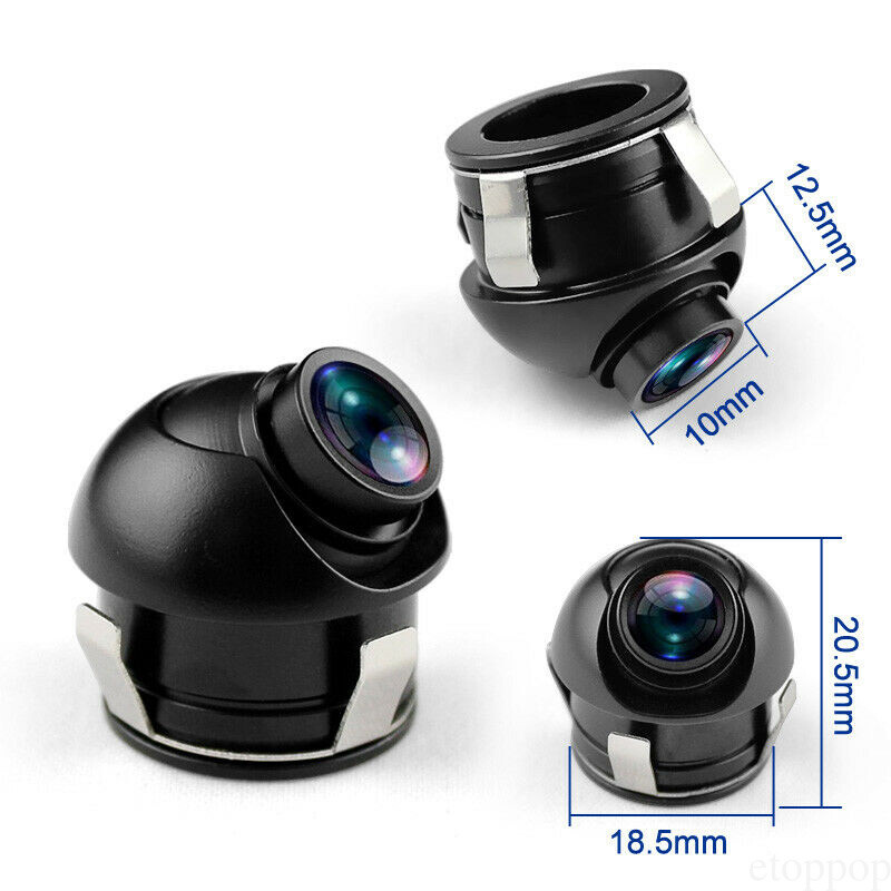 Car Rear Front Side View 360° Rotatable CCD Reversing Backup Camera Night Vision