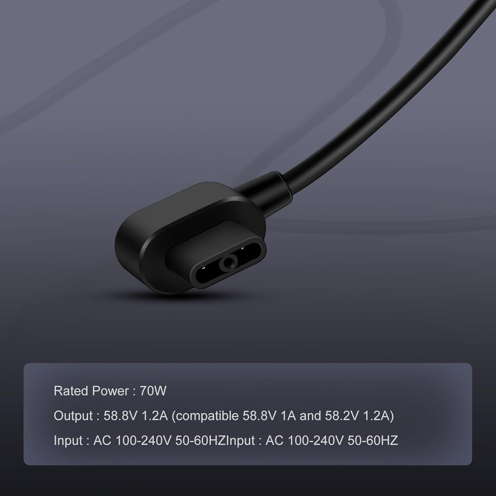 58.8V 1.2A 70W Charger Replacement for Ninebot S-Plus/Mini Plus/S Plus/Mini-Plus