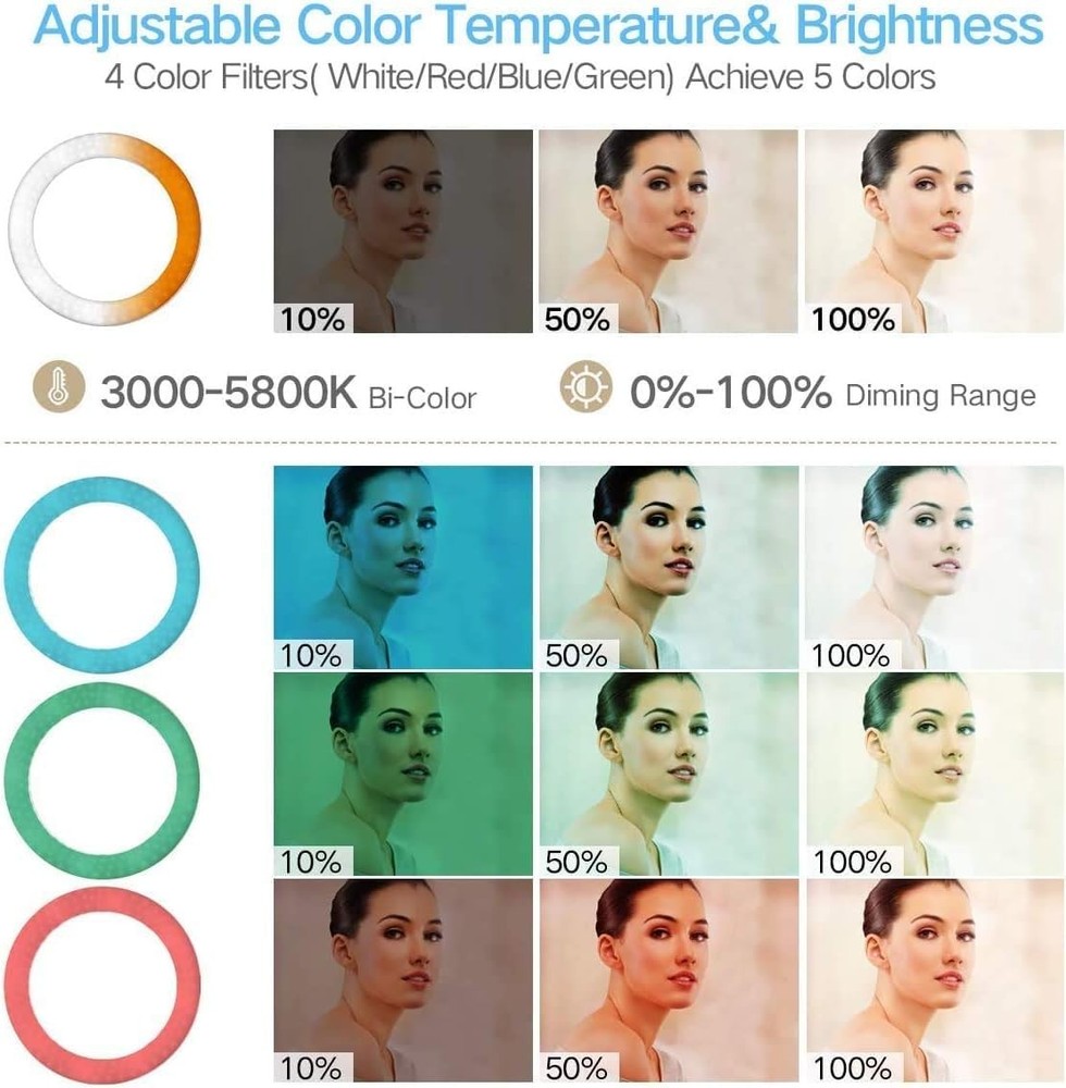 19 Inch Ring Light with Remote Controller and Stand iPad