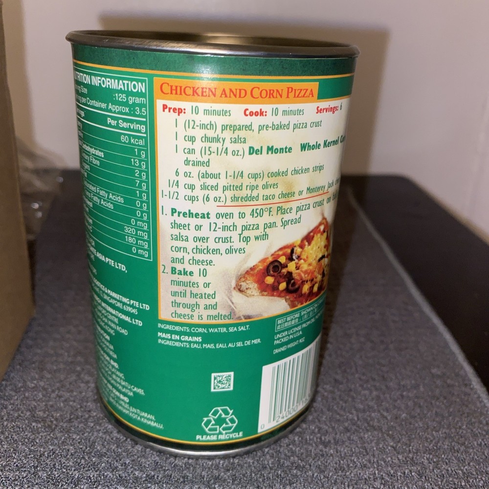 Del Monte Secret Stash Whole Kernel Corn Can