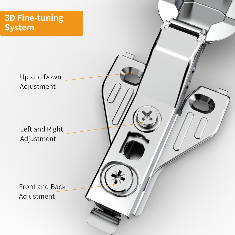 50 Pack Soft Close Concealed Hinges for Smooth Door Operation
