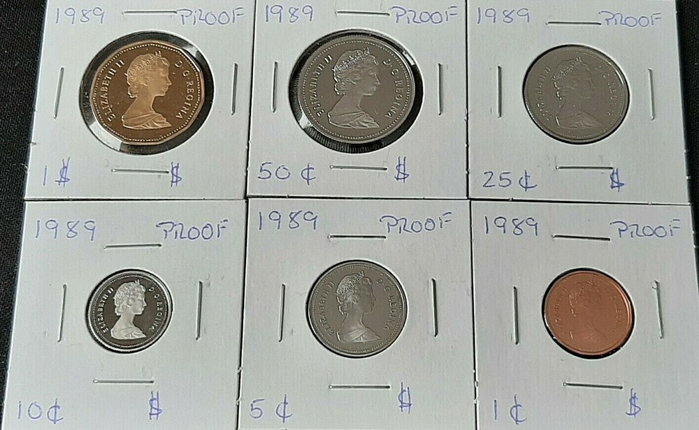 1989 Loonie Dollar Proof Set