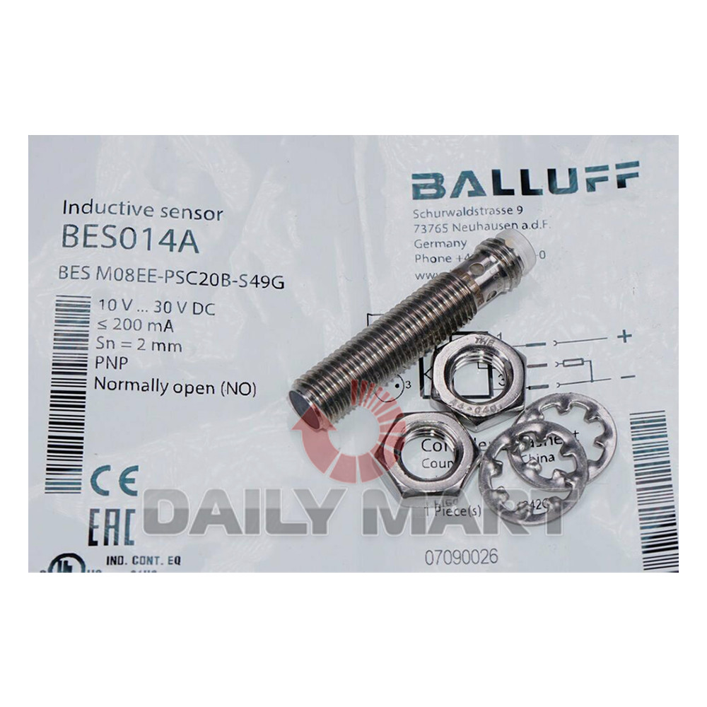 New In Box BALLUFF BES M08EE-PSC20B-S49G Inductive Sensor