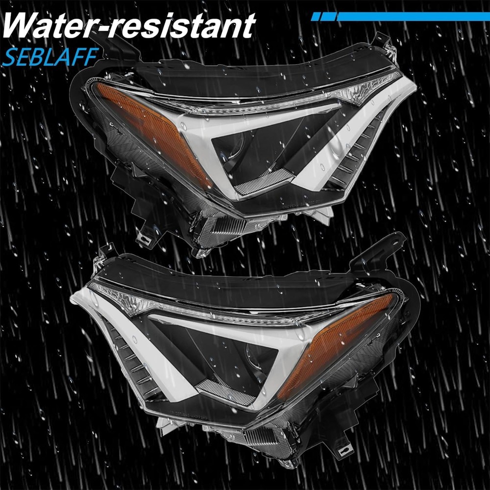 Left & Right Headlamps Assembly Replacement for 2016 2017 2018 Rav4