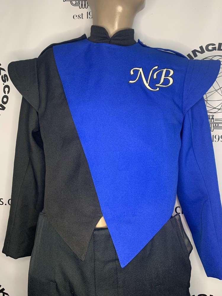Blue, White & Black Marching Band Jacket Size 36 Regular - Authentic