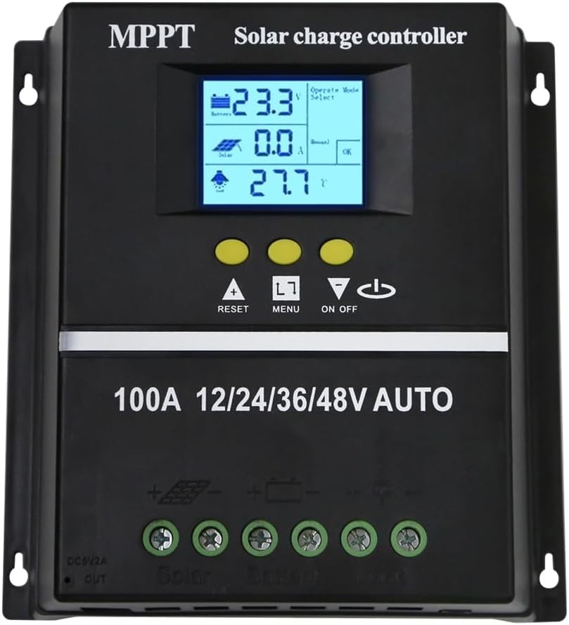 MPPT Solar Charge Controller 12V-48V with LCD & Dual USB - Smart Energy Solution