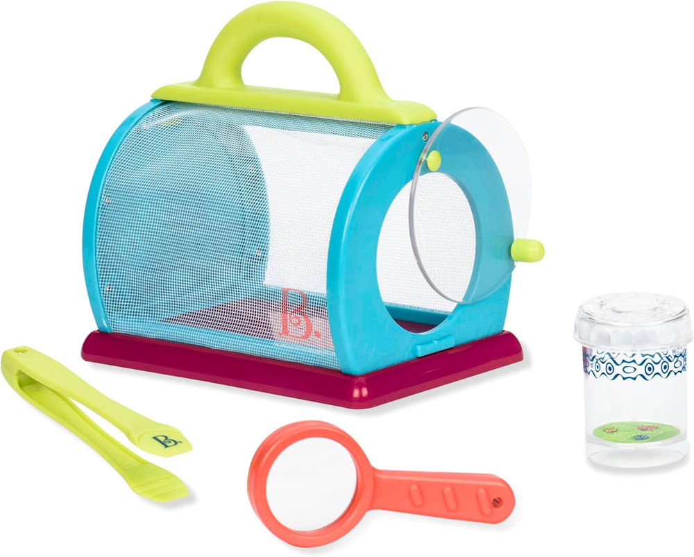 B. toys – Bug Bungalow Insect Catching Kit with Mesh Case, Magnifying Container