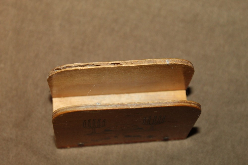 Original WW2 U.S. Army Ft. George G. Meade, Md. Wood Napkin Holder