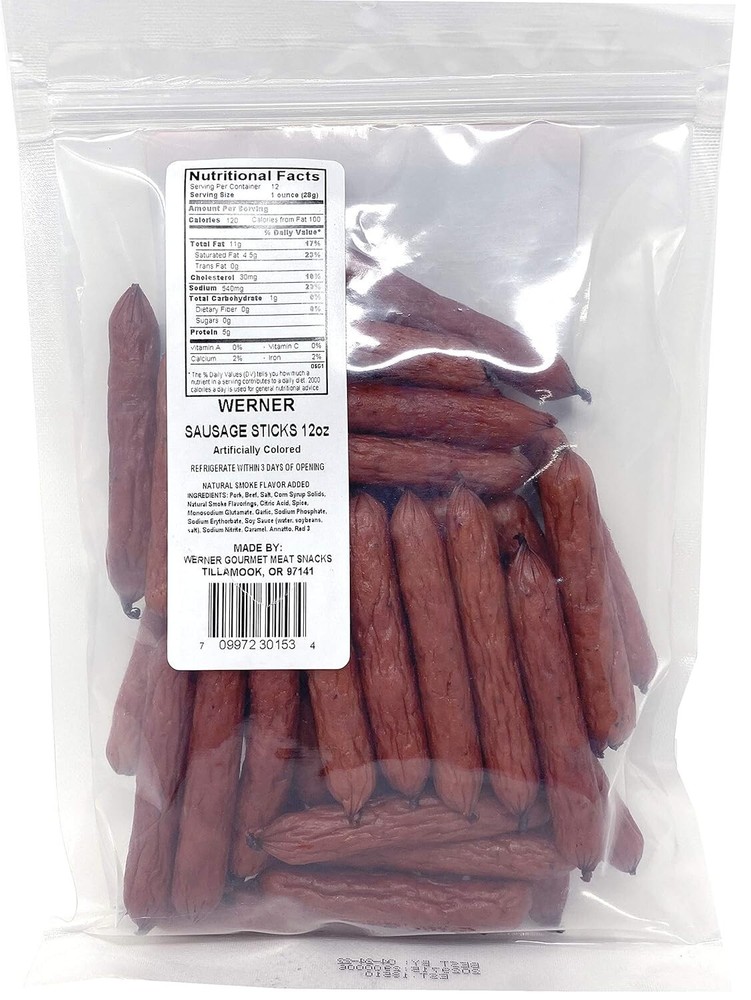 Werner 12 Oz Mini Sausage Meat Sticks Jerky