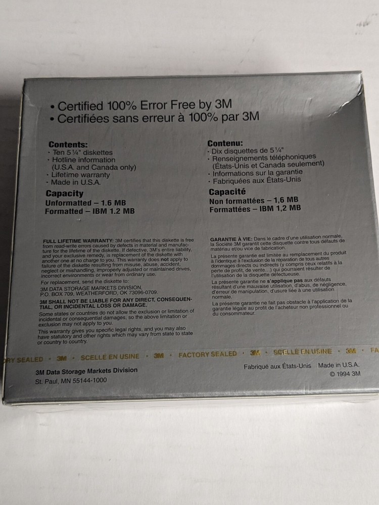 3M 3.5" High Density Diskettes Sealed + MediaMate Floppy Disk Storage Case Nice!