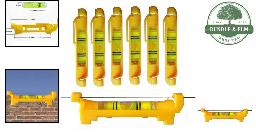 7-Pack Hanging Bubble Line Level for Surveying, Engineering and Building Trades