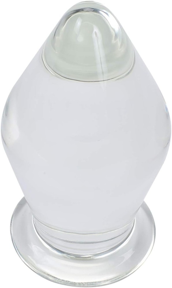 Huge Glass Butt Plug 2XL Clear Borosilicate Anal Expander for Advanced Use