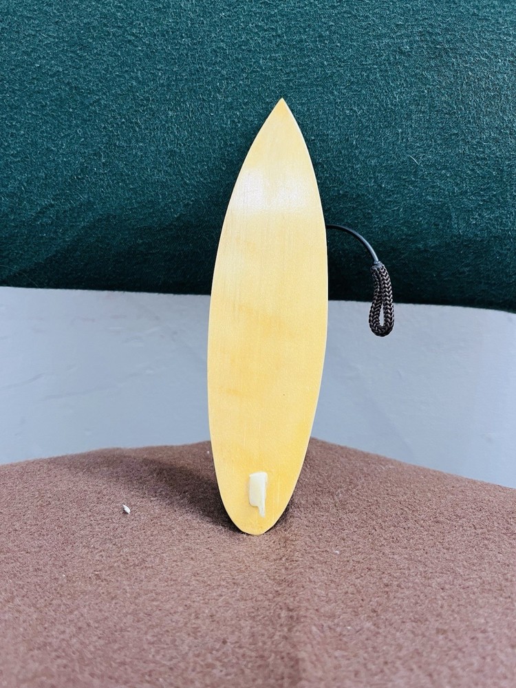 6" California Beach- Wood Surfboard Dolphins Design With String.