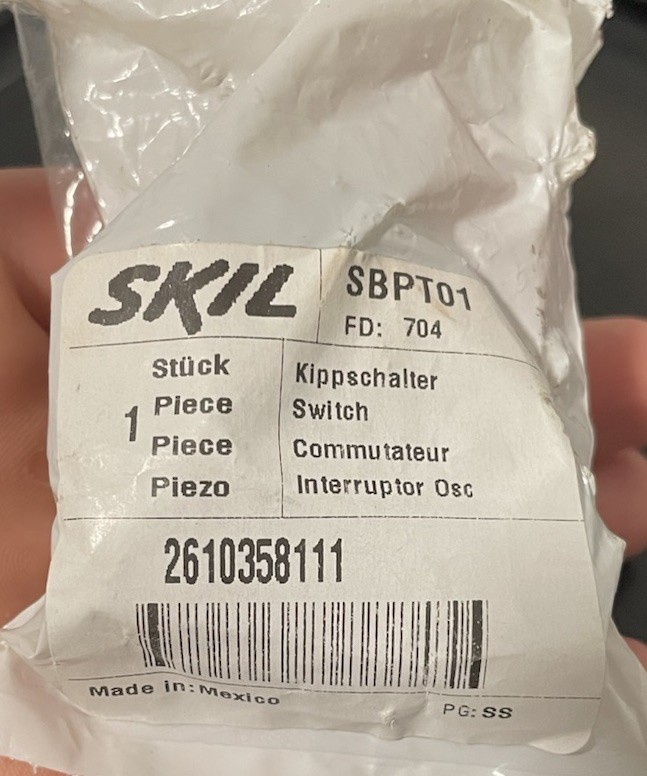 SKIL Toggle Switch SBPT01, FD:704, 2610358111