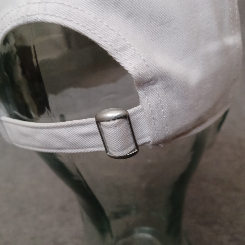 Titleist Hat Mens White Adjustable Blue Script Embroidered Logo Golf Cap