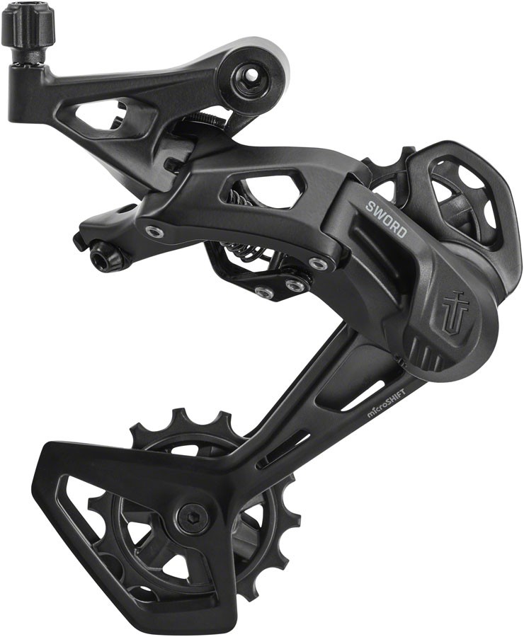microSHIFT Sword Black Rear Derailleur - 9-Speed, Long Cage, Compatible with