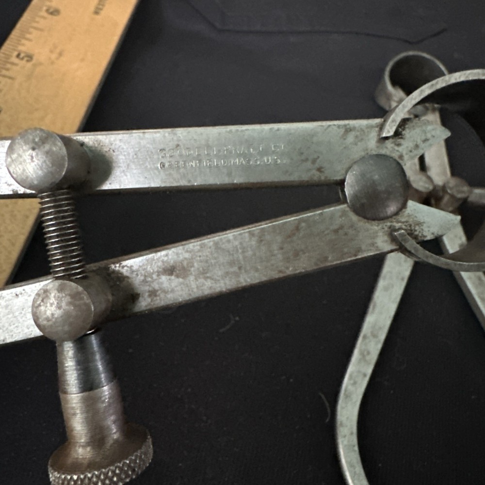 2 Goodell-Pratt INSIDE & OUTSIDE SPRING DIVIDER CALIPERS. Used Machinest Tools