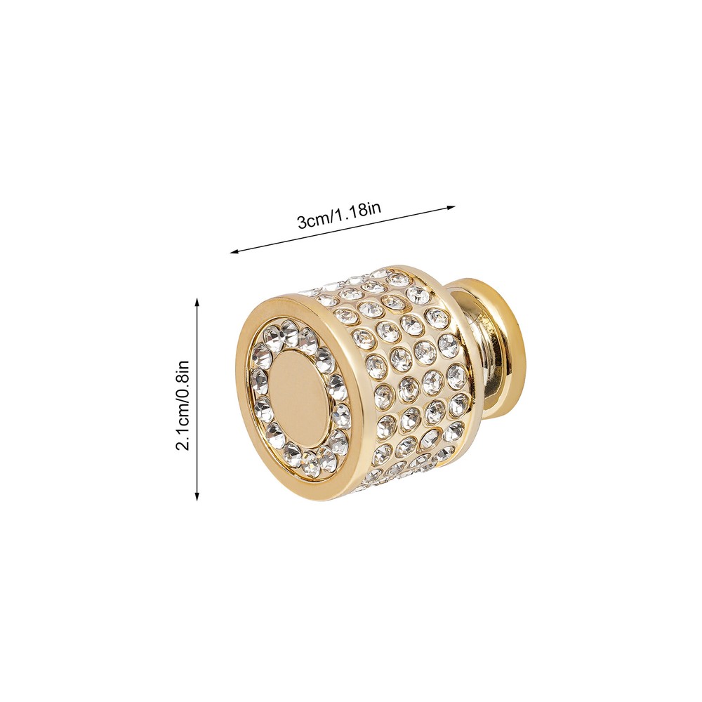 4 Pack Gold Cabinet Knobs Round Brhed Brass Kitchen Knobs Zinc Alloy Dresser