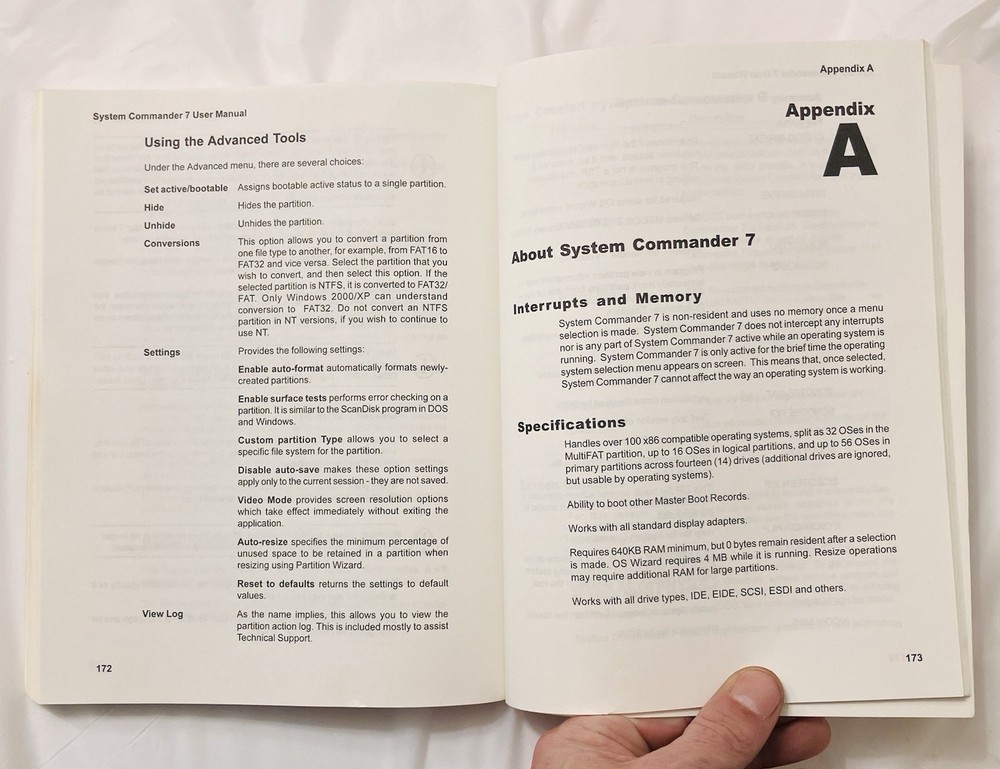 System Commander Version 7 User Manual VCOM Partitioning Guide Windows Linux PB