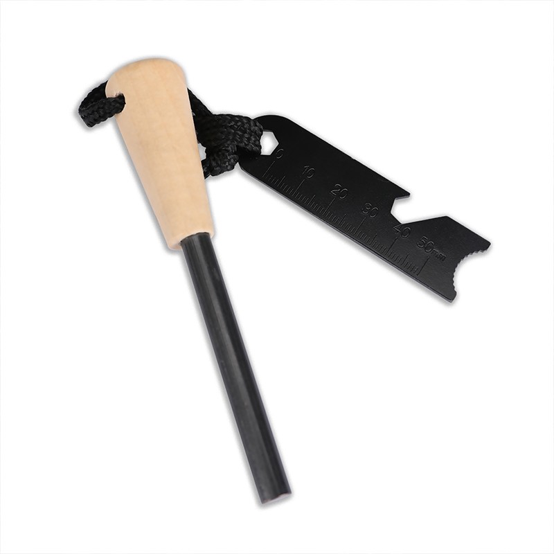 Ferro Flint Scraper Fire Starter Rod Lighter Magnesium Emergency Camping Tool