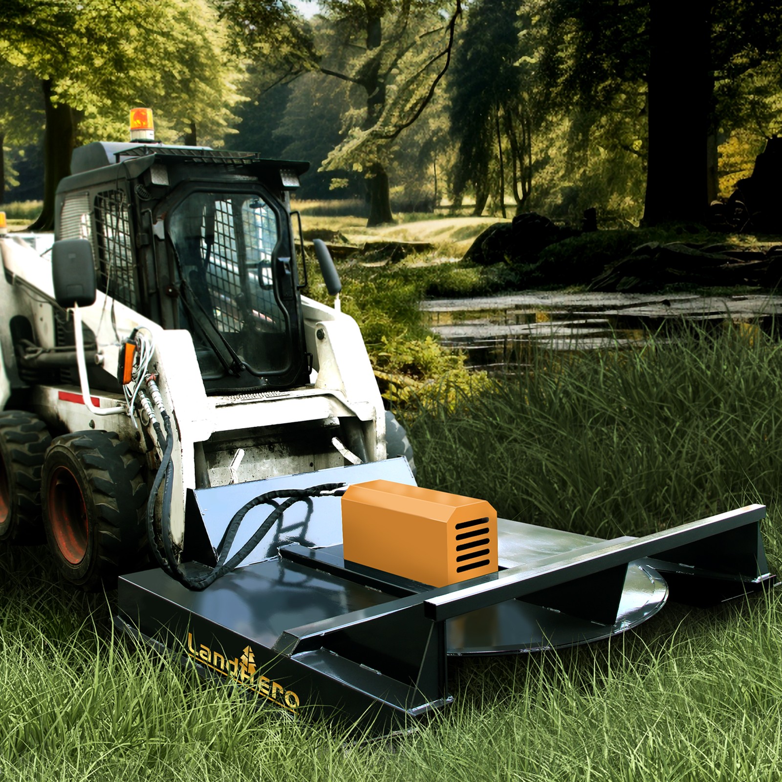 Wolverine BC-13-72W Skid Steer Brush Cutter Mower 72in Heavy Duty 2 Blades