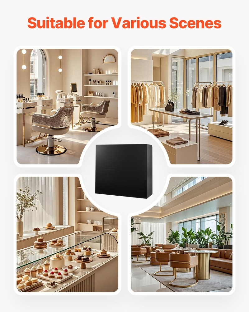 [New]]Reception Desk, 47 Inch Rectangular Front Counter Table, Office Reception