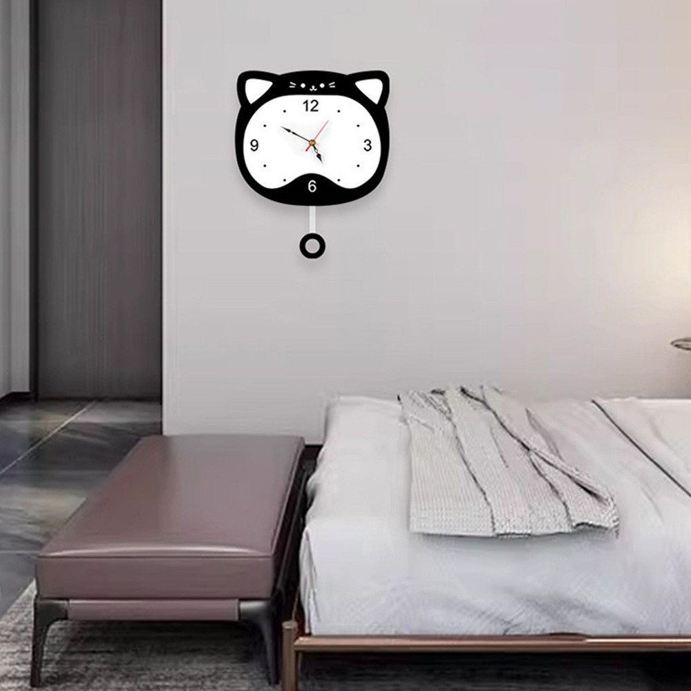 Acrylic Decor Quiet Environment Battery Powered Clock Easy Maintenance