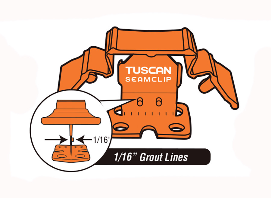 Tuscan Orange SeamClip Leveling System Lippag free System