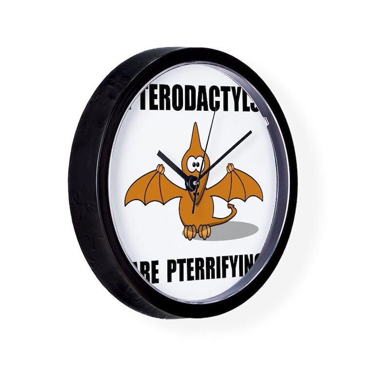 CafePress Pterodactyls Pterrifying 10" Wall Clock (830551943)