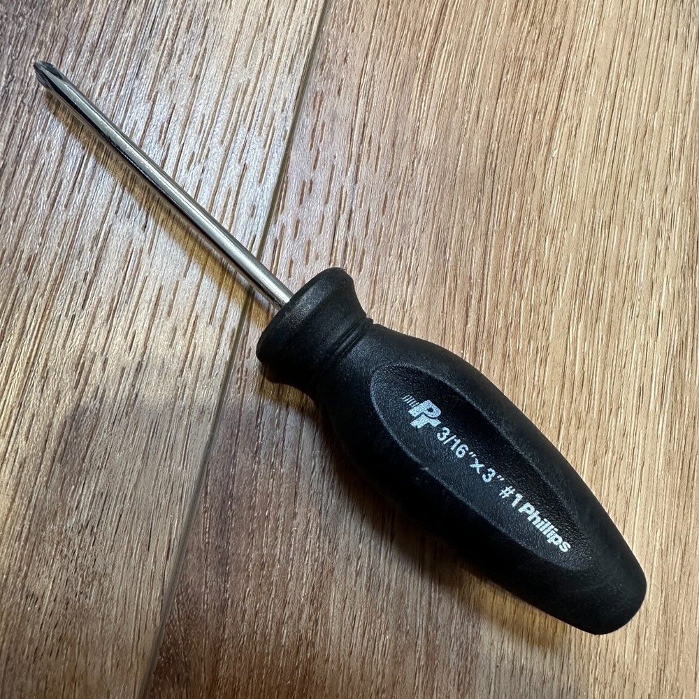 PT Screwdriver Triangle Handle Phillips Made In USA 3/16" x 3"