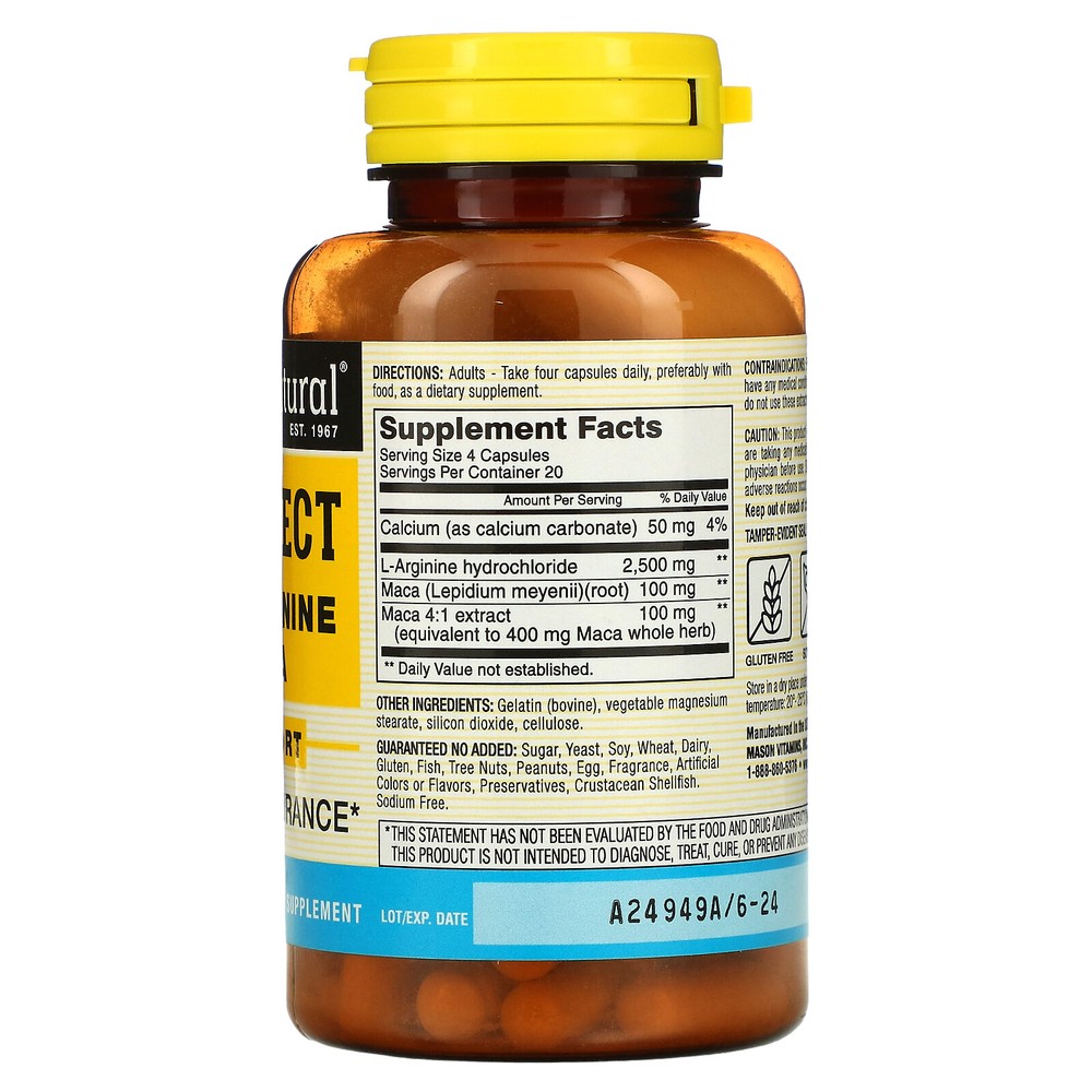 Vein Erect with L-Arginine & Maca, 80 Capsules