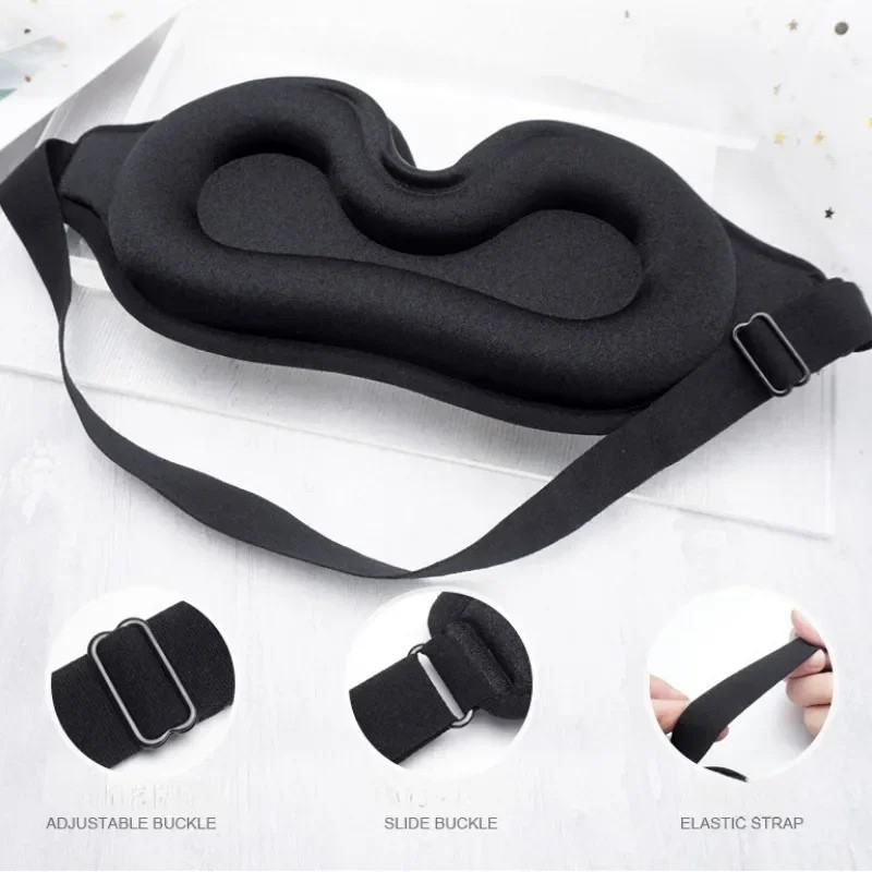 3D Sleep Eye Mask Memory Foam Light Blocking Soft Padded Travel Blindfold