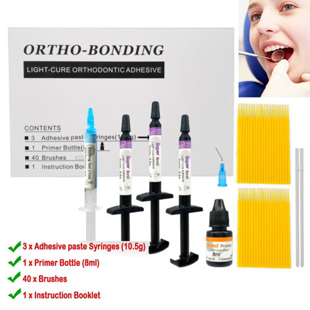 Dental Light Cure Orthodontic Bonding Bracket Light Cure Adhesive Kit