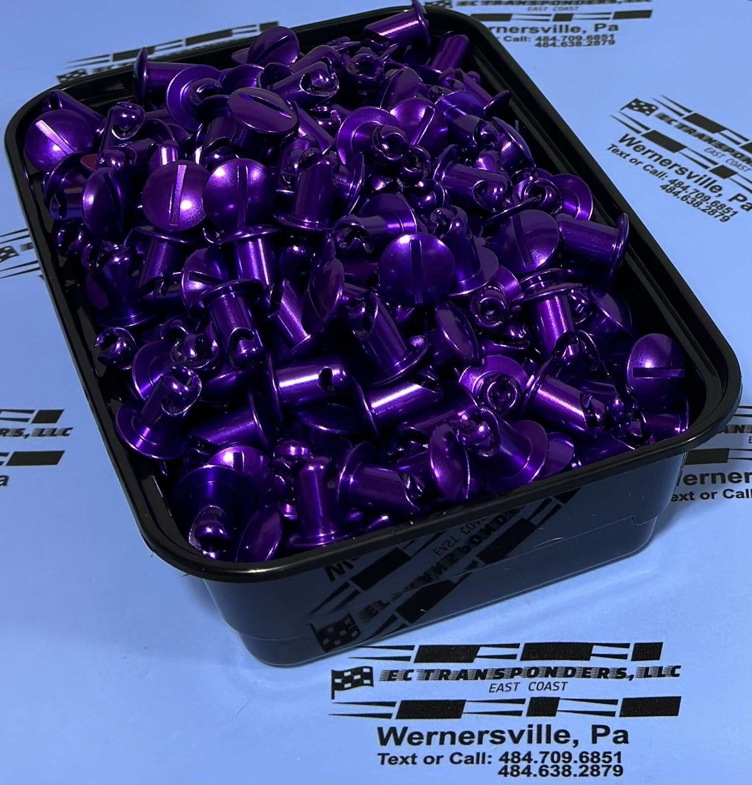 ANODIZED ALUMINUM DZUS FASTENERS - PURPLE - 7/16” - .500