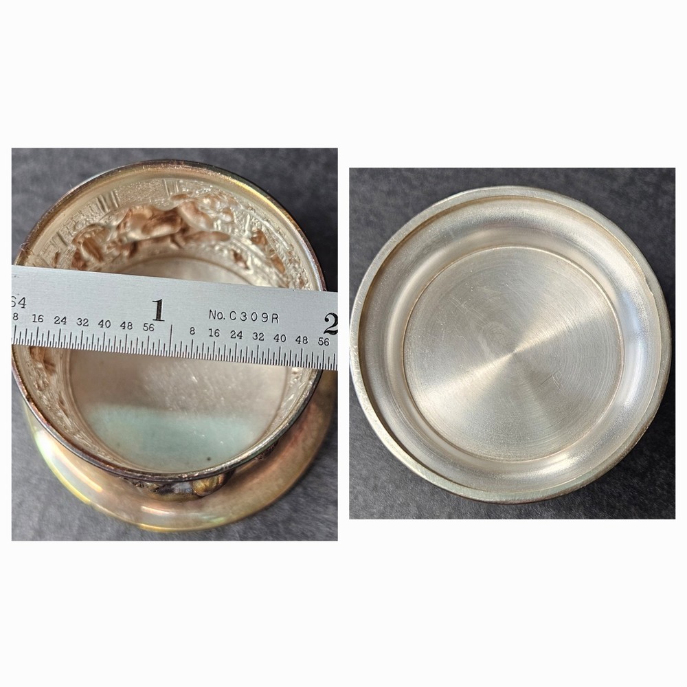 Vintage 1950's Set of 5 Nils Johan Silver Plated Appetizer Forks w/ Holder Cup