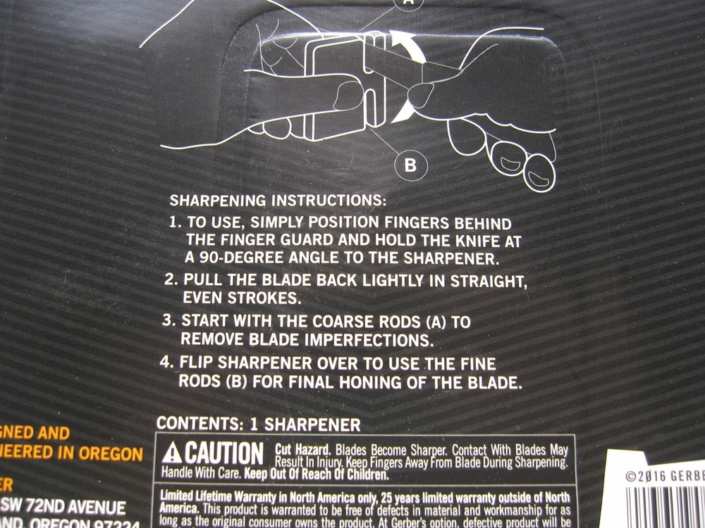 GERBER MINI POCKET SHARPENER Diamond & Ceramic Rods For Blade Restoration