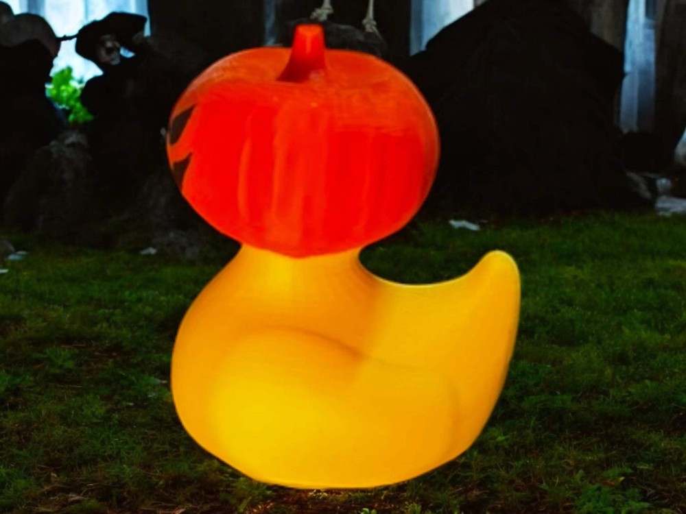 Jack-O-Lantern Duck - Fun Halloween Decor
