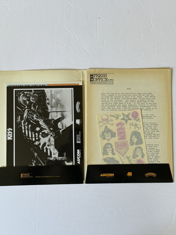 KISS ALIVE II PRESS KIT ORIGINAL 1978