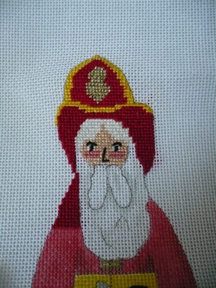 Fireman Santa Needlepoint Kit, UR128, Canvas, Floss, Thread, Needles