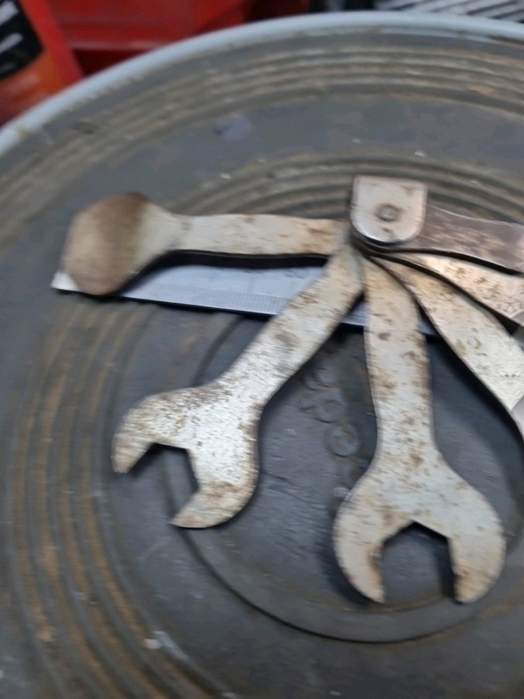 Vintage cycle Multi Tool Spanner, Screwdriver Tyre Lever Tools British made