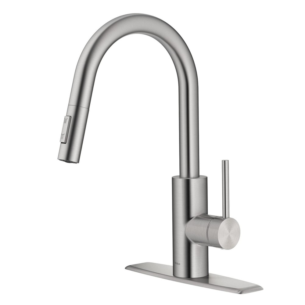 Kraus KPF-2620SFS Oletto Pull Down Kitchen Faucet with QuickDock Technology, Swi