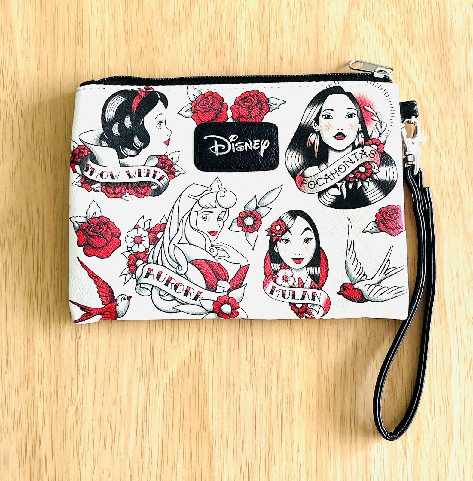 Disney Princess Wristlet Or Make Up Bag 6x8”