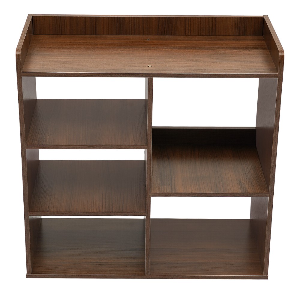 Filing Cabinet, Storage Shelf, Mobile Printer Stand,high-quality MDF,Dark Walnut