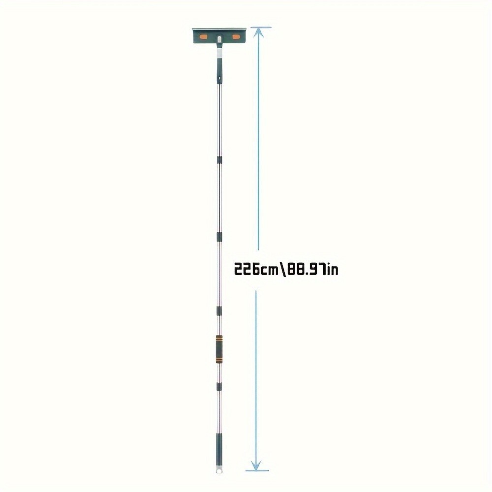 Window Squeegee Cleaner,90" Telescopic 2 in 1 Rotatable Window Cleaning Tool Kit