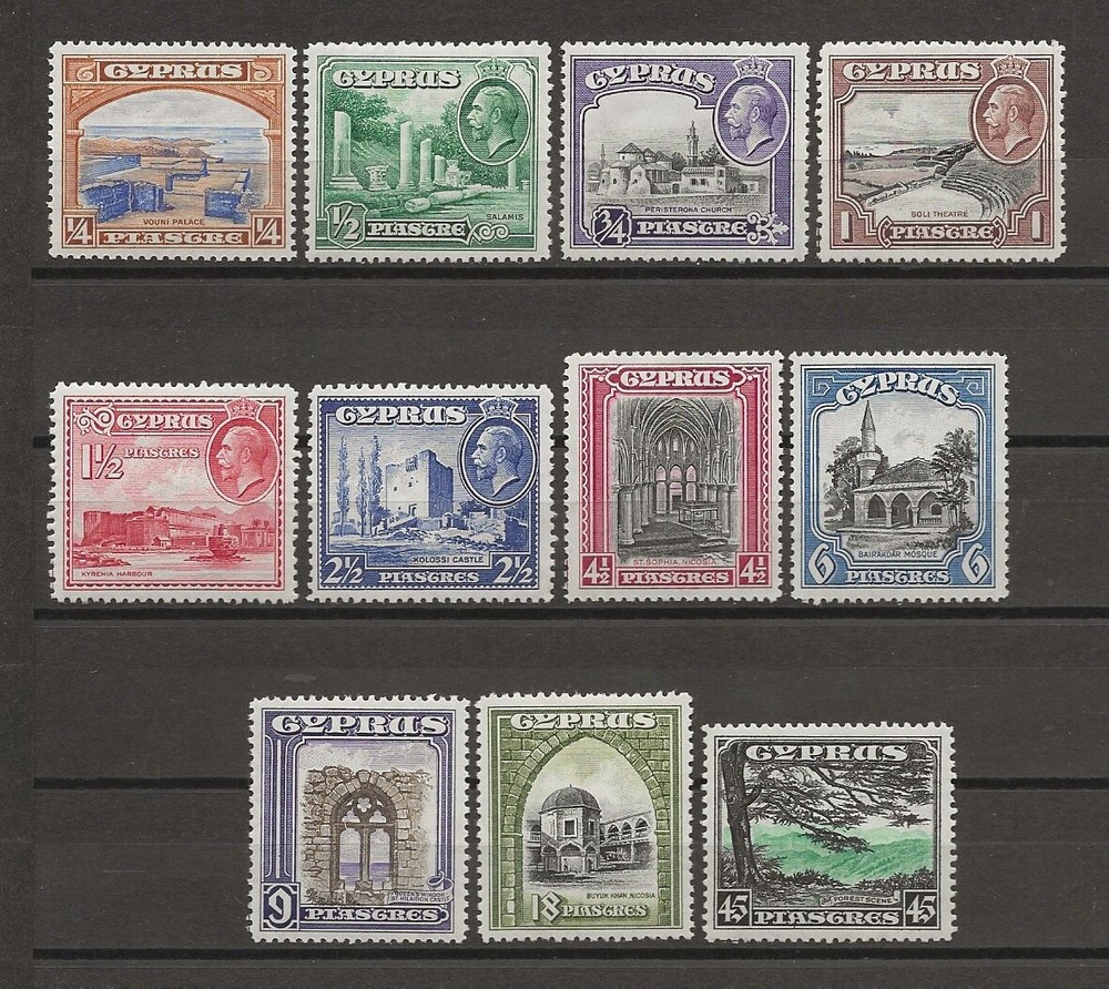 CYPRUS 1934 SG 133/143 MNH