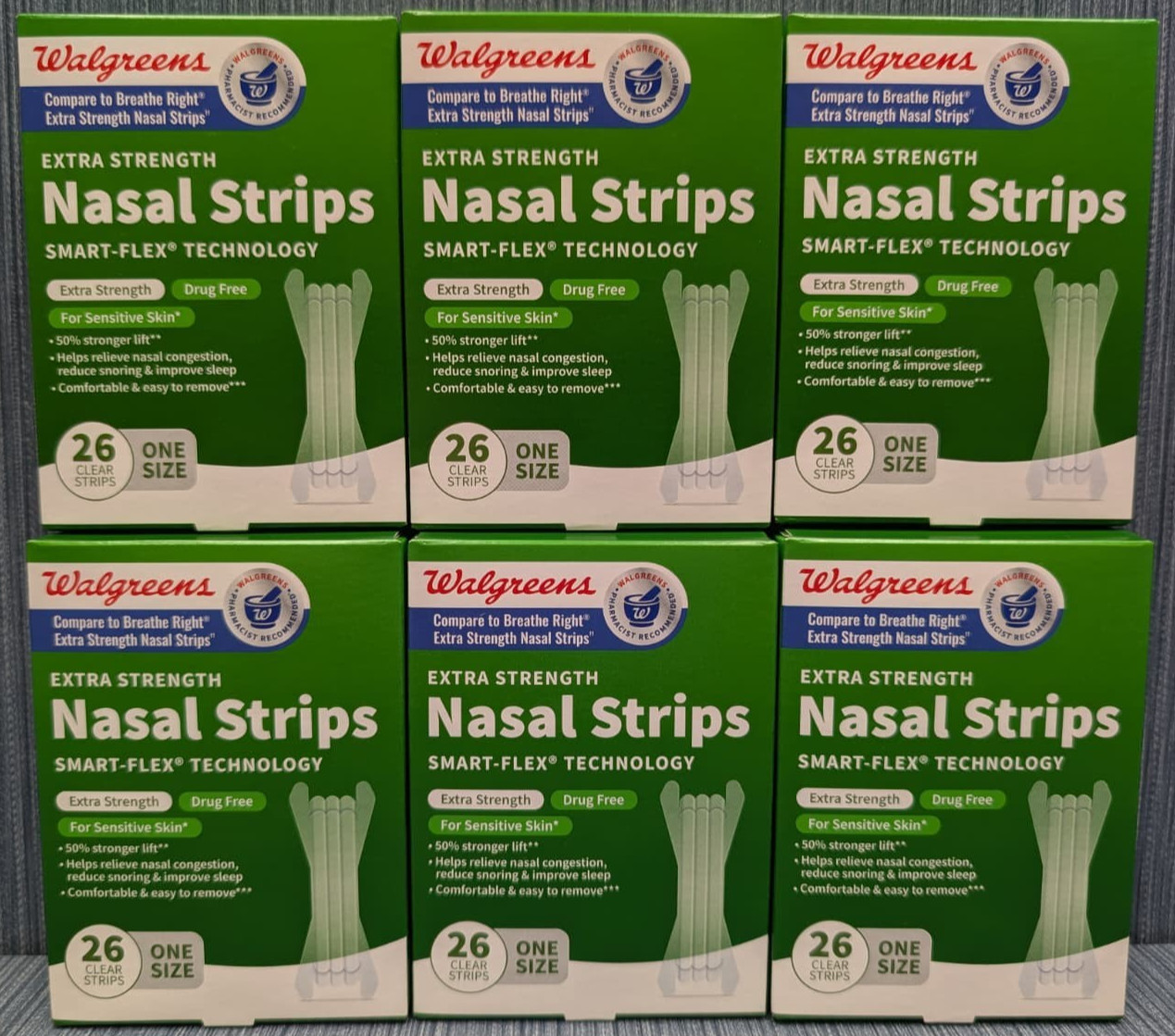 156 Nasal Strips Smart Flex Technology Clear Sensitive Skin Extra Strength